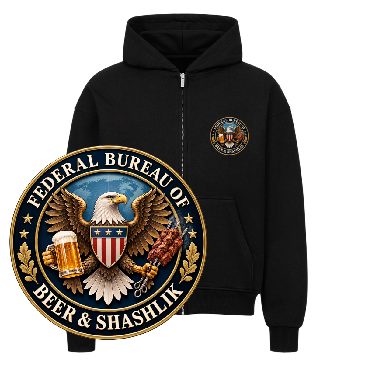Pivasik Oversized Zipper Hoodie
